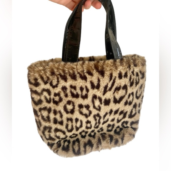 Vintage Summer Tompkins Mini Small Y2K Animal Leopard Print Bag with Straps - Picture 1 of 5